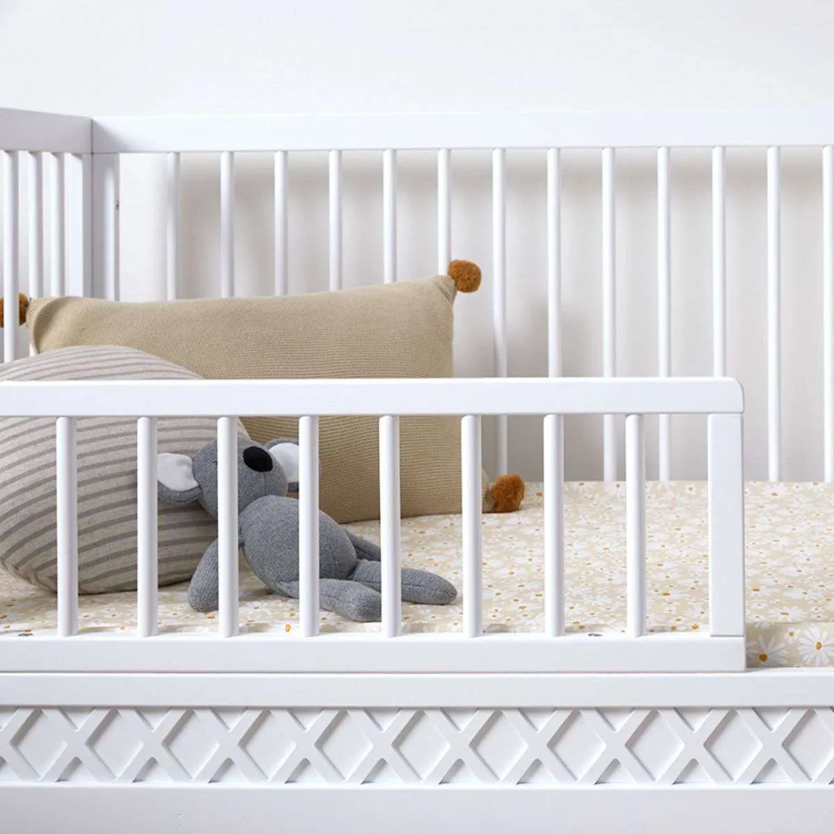 Genevieve Cot Toddler Bed Half Frame Mocka