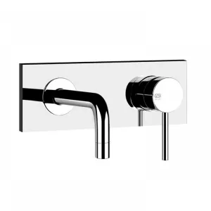 Gessi Via Tortona 2 Hole Wall Mounted Basin Mixer with Backplate