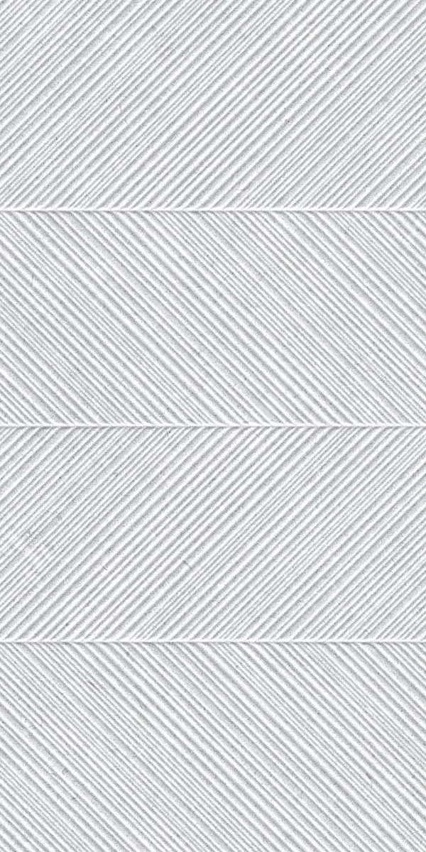 Ghent Silver Decor Wall Tile 33x100cm Matte