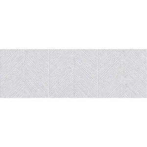 Ghent Silver Decor Wall Tile 33x100cm Matte