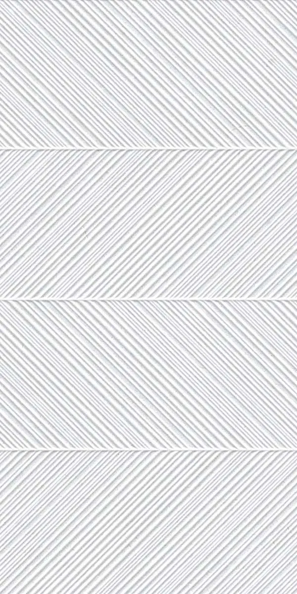 Ghent White Decor Wall Tile 33x100cm Matte