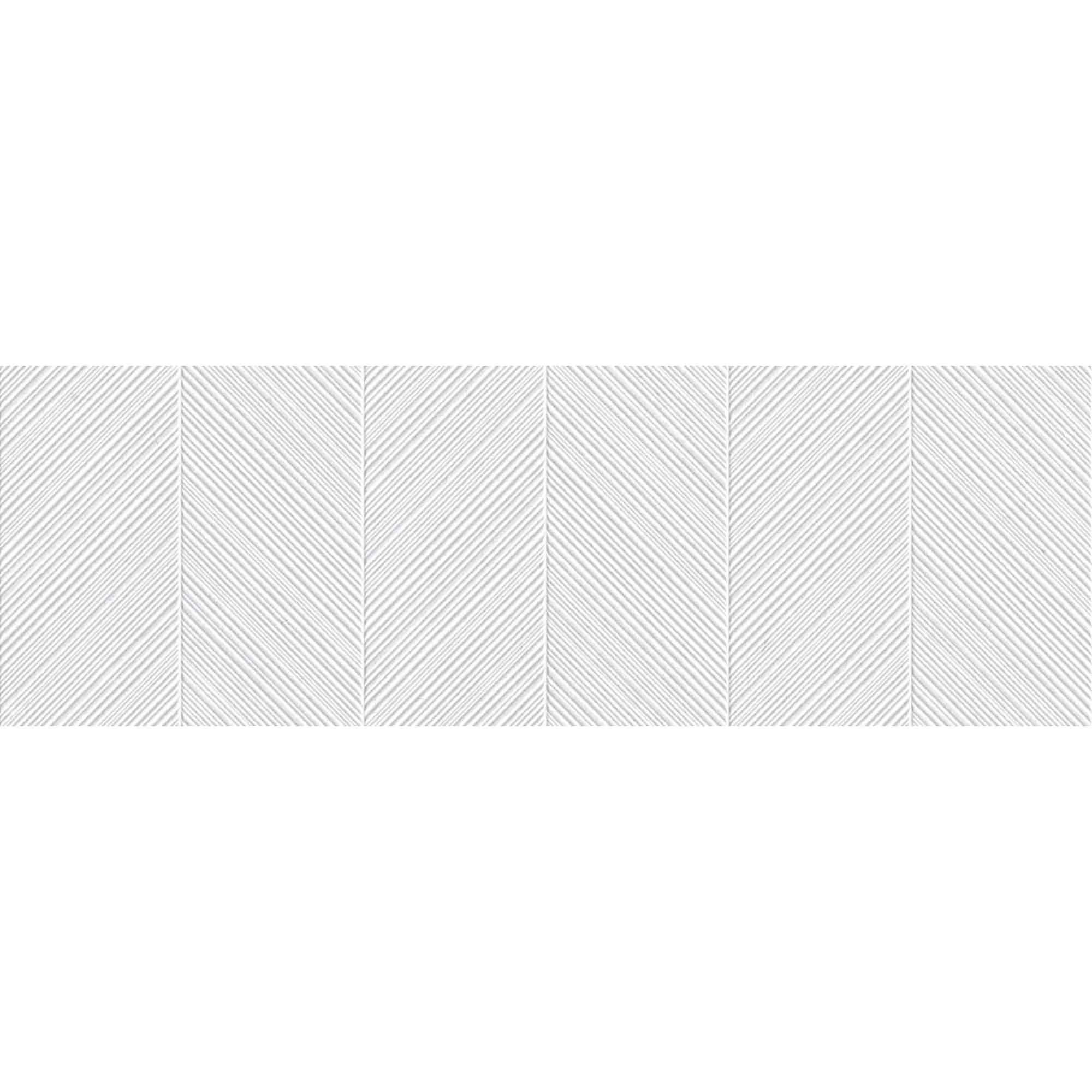 Ghent White Decor Wall Tile 33x100cm Matte