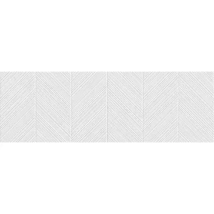 Ghent White Decor Wall Tile 33x100cm Matte