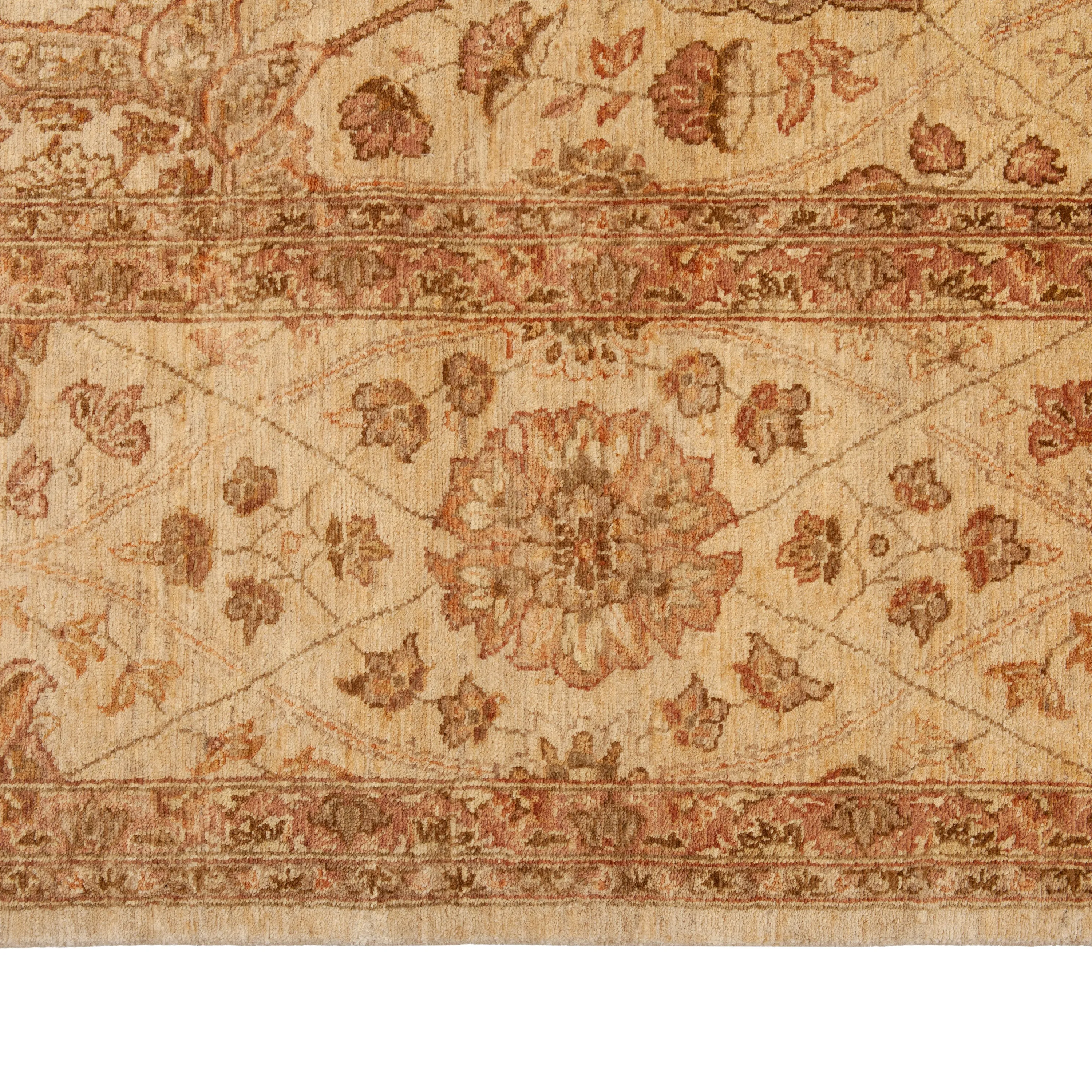 Gold Traditional Wool Rug - 9'1" x 12'1"