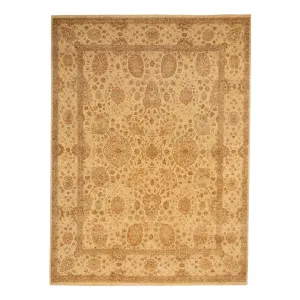 Gold Traditional Wool Rug - 9'1" x 12'1"