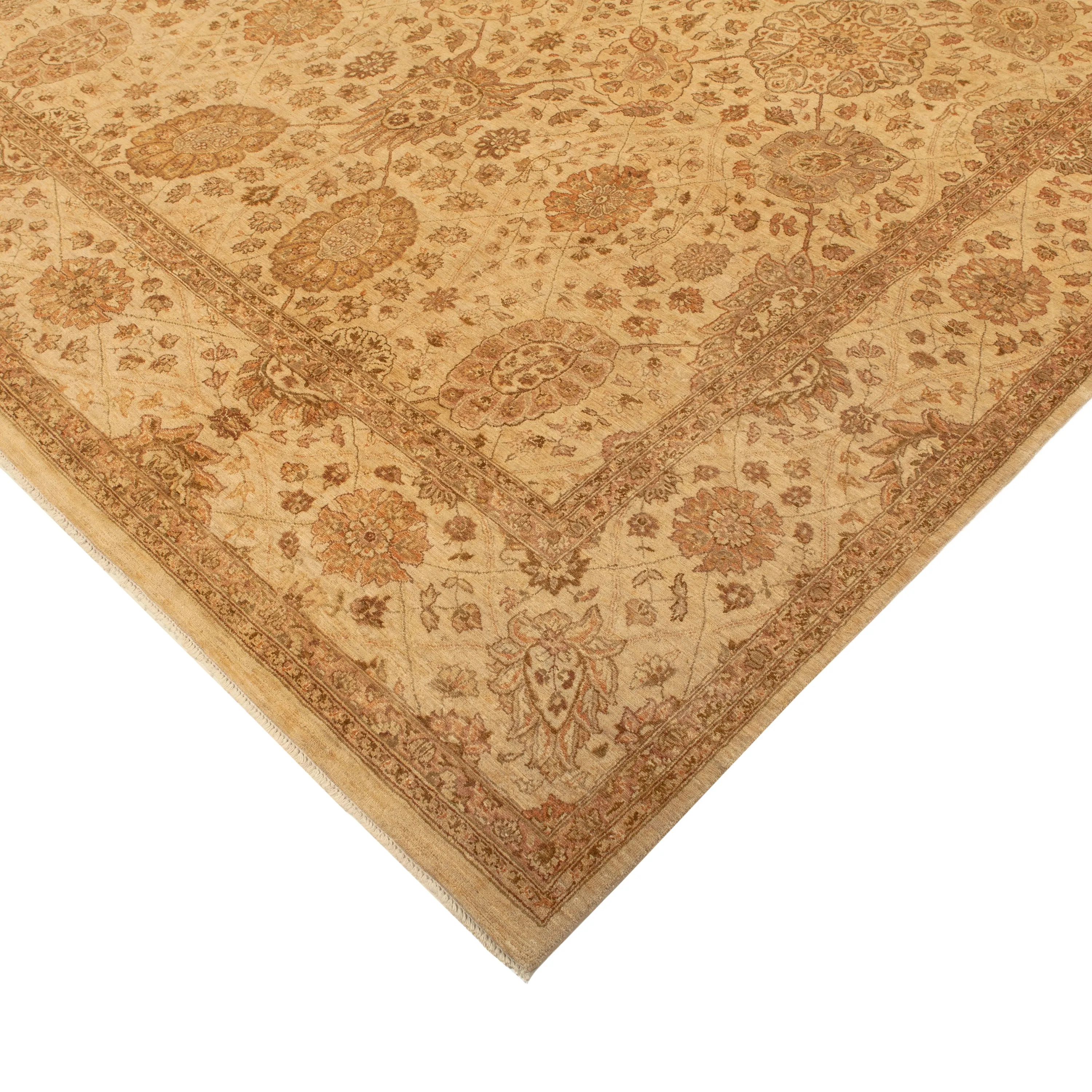 Gold Traditional Wool Rug - 9'1" x 12'1"