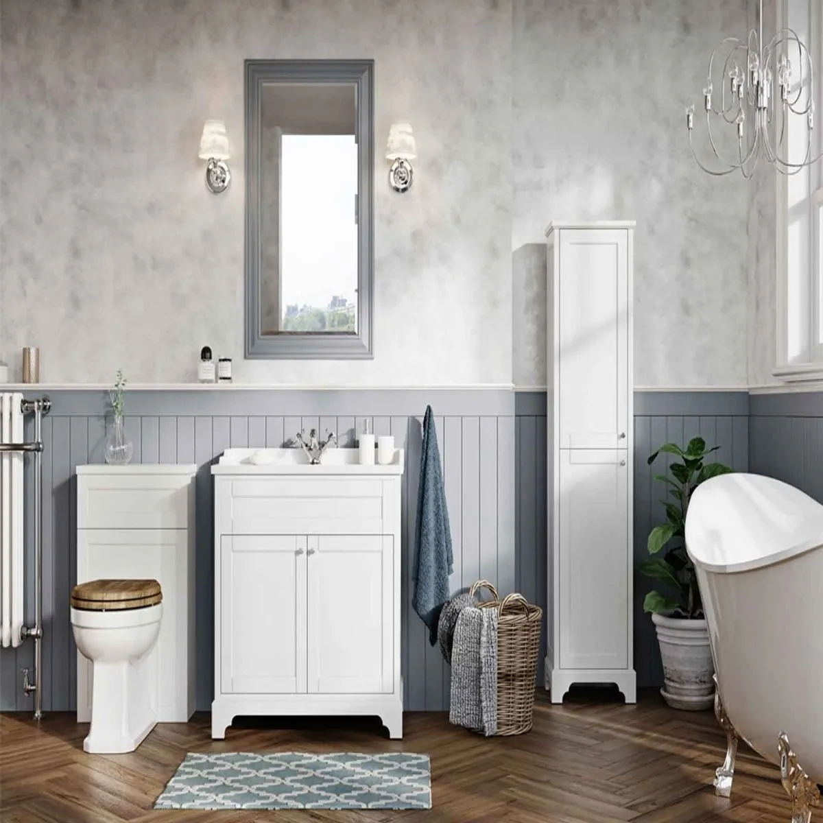 Granlusso Ailesbury Floorstanding 2-Door Vanity Unit and Basin