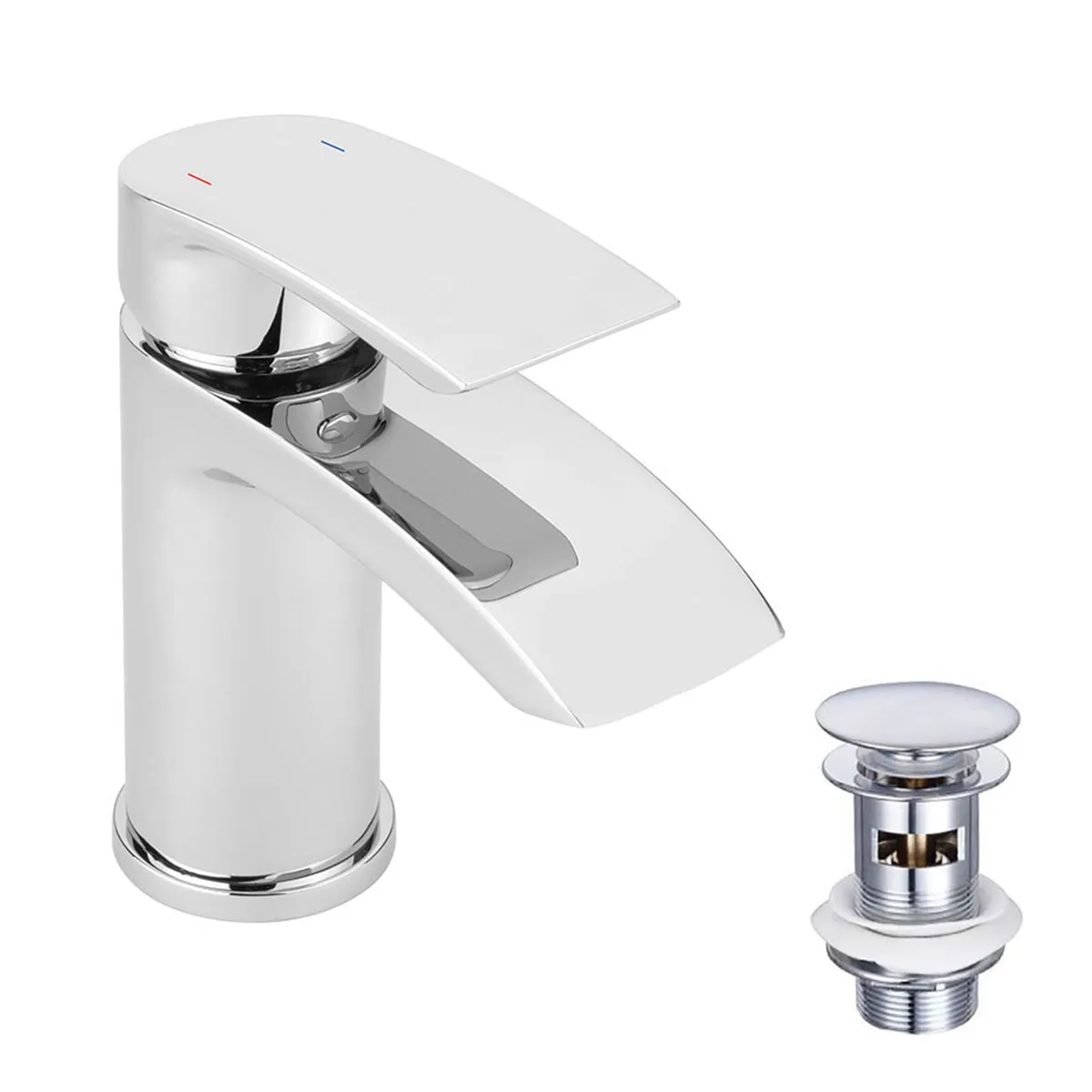 Granlusso Amalfi Basin Mixer Chrome With Click-Clack Waste