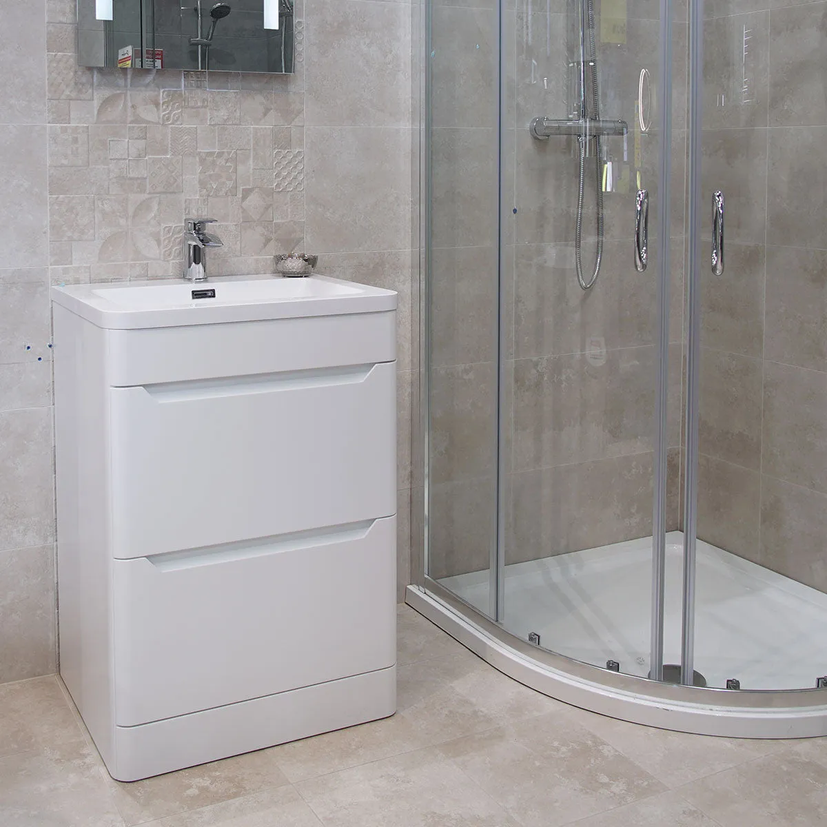 Granlusso Enzo 600 Floorstanding 2-Drawer Vanity Unit with Basin