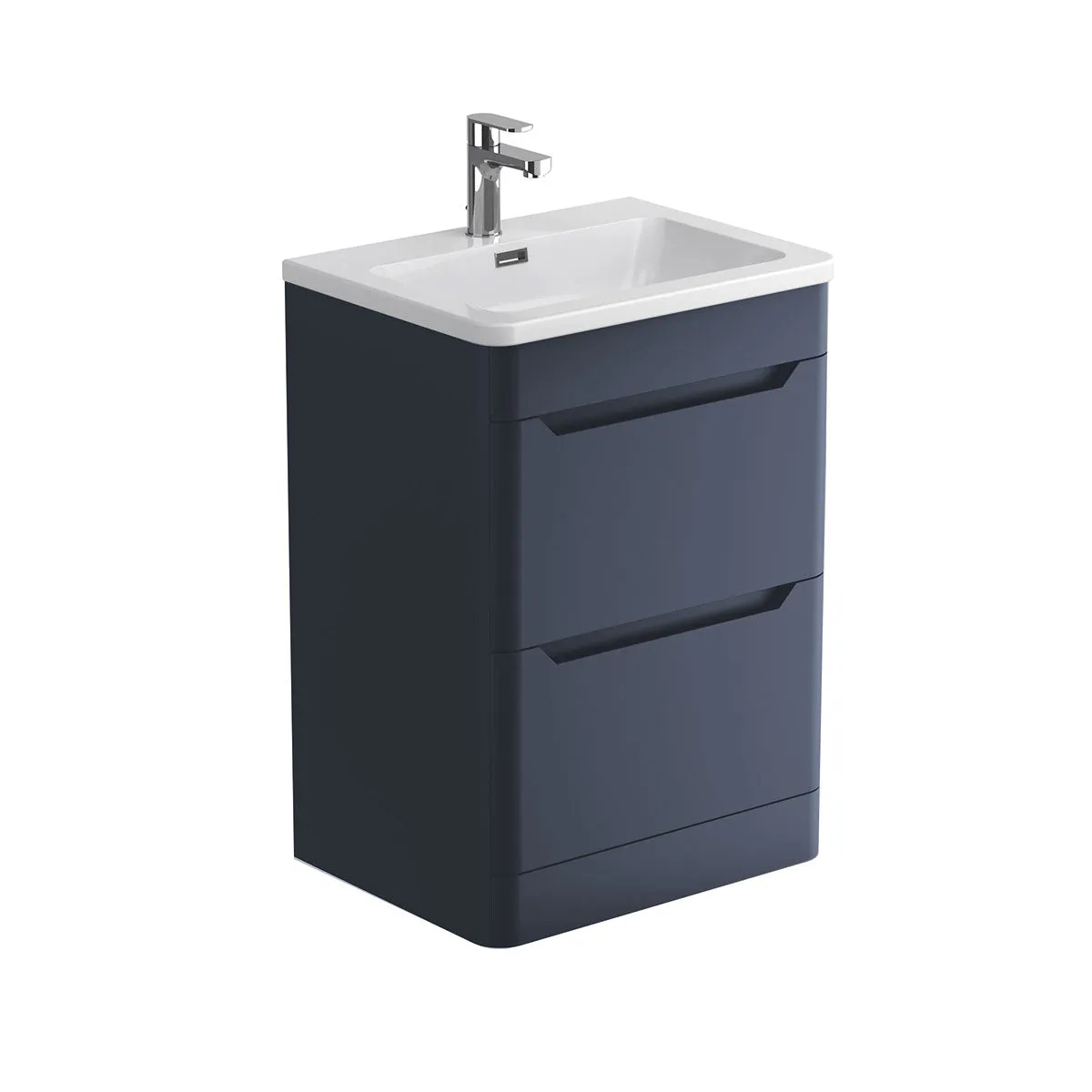 Granlusso Enzo 600 Floorstanding 2-Drawer Vanity Unit with Basin