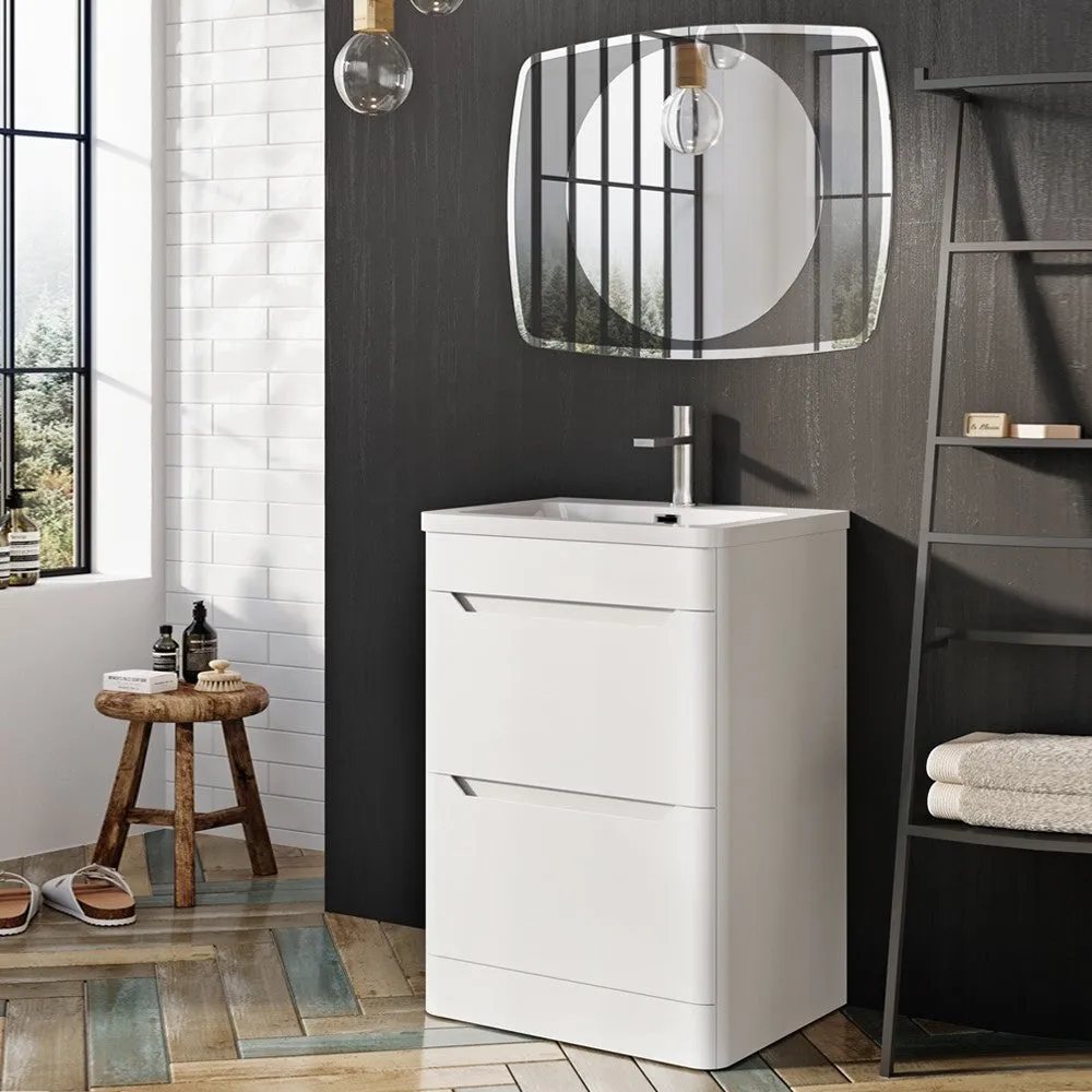 Granlusso Enzo 600 Floorstanding 2-Drawer Vanity Unit with Basin
