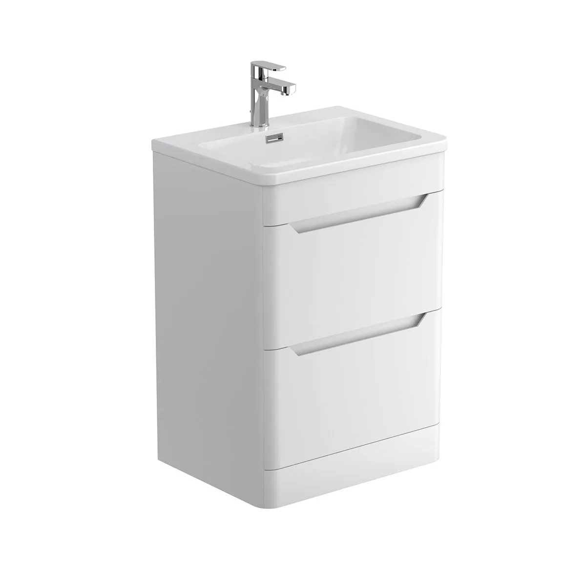 Granlusso Enzo 600 Floorstanding 2-Drawer Vanity Unit with Basin