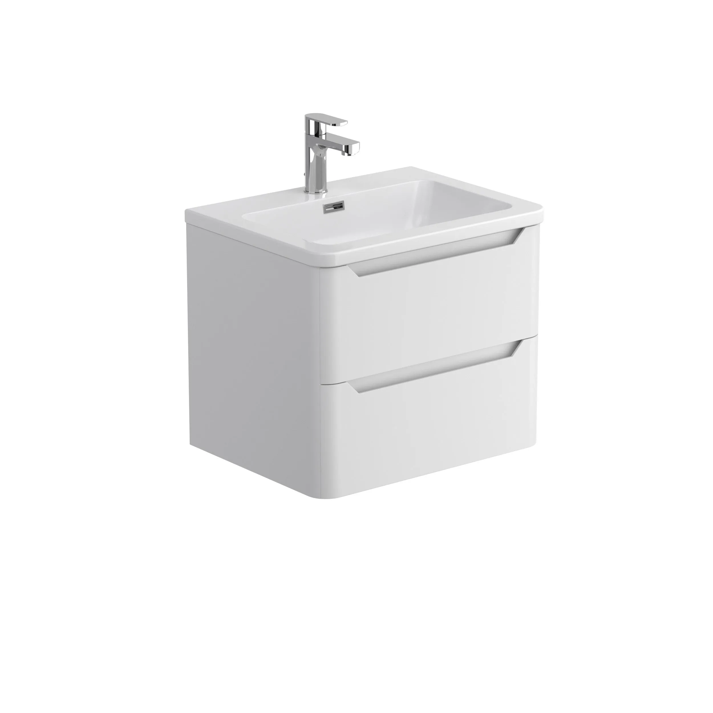 Granlusso Enzo Wall Mounted 2-Drawer Vanity Unit and Basin