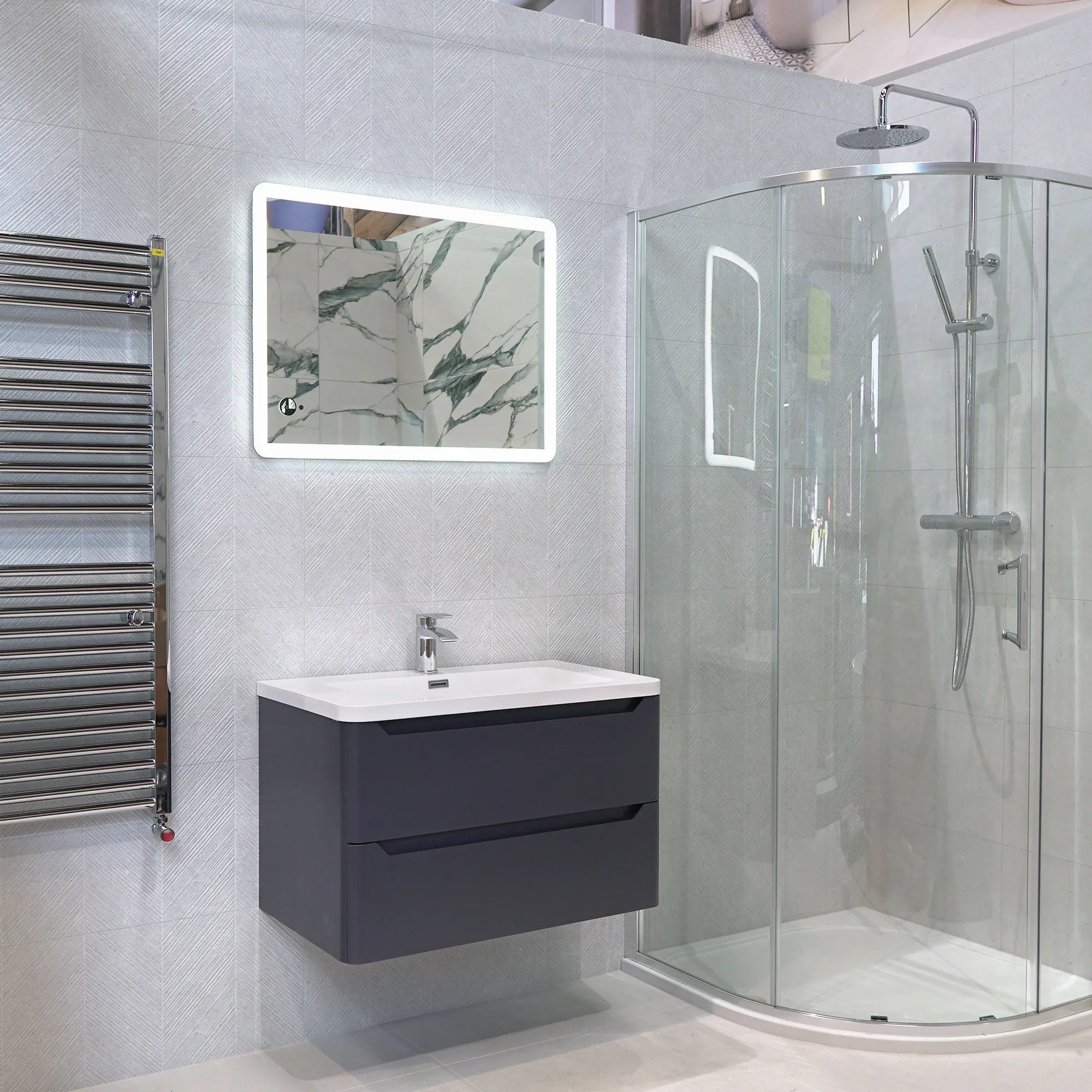 Granlusso Enzo Wall Mounted 2-Drawer Vanity Unit and Basin