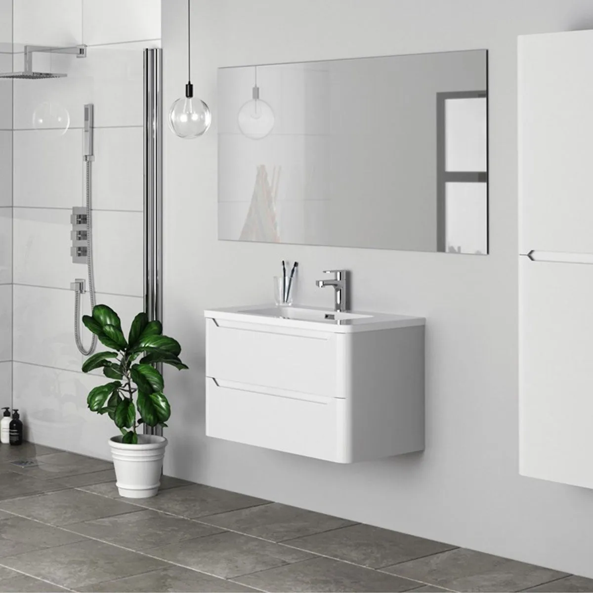 Granlusso Enzo Wall Mounted 2-Drawer Vanity Unit and Basin