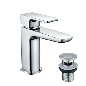 Granlusso Greenwich Basin Mixer With Click-Clack Waste - Chrome