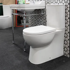 Granlusso Serenity Rimless Comfort Height Close Coupled Toilet with Soft Close Quick Release Seat