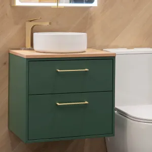 Granlusso Serenity Wall Mounted Vanity Unit With Premium Oak Countertop