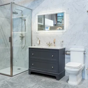 Granlusso Shelbourne Floorstanding Vanity Unit with Real Marble Worktop and Basin