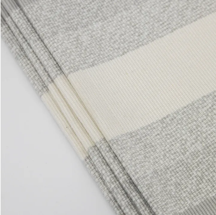 Grey Striped Cotton Placemats - Set Of 4 Funky Chunky