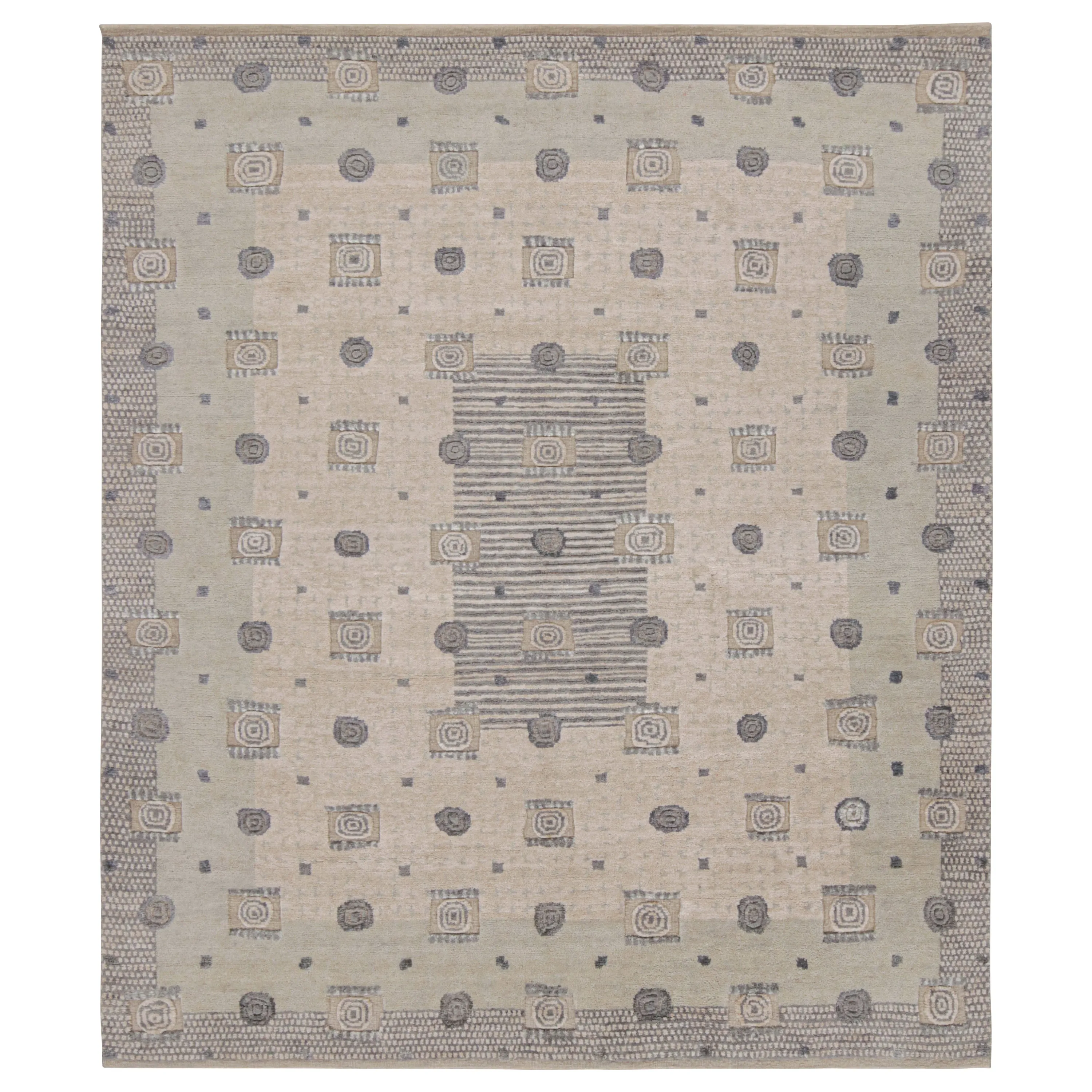 Grey Swedish Inspired Wool Rug - 8'4" x 10'