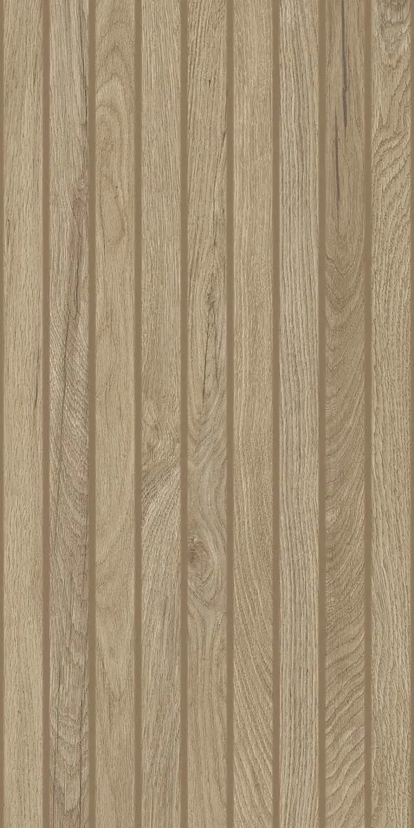 Grow Kalua Slat Wood Effect Decor Wall Tile 33x100cm Matt