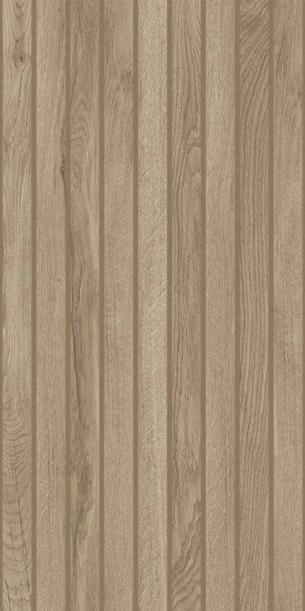 Grow Kalua Slat Wood Effect Decor Wall Tile 33x100cm Matt