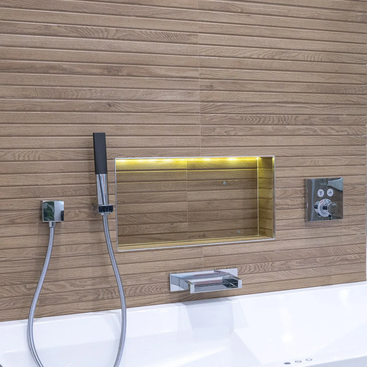 Grow Kalua Slat Wood Effect Decor Wall Tile 33x100cm Matt