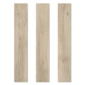 Grow Taupe Wood Effect Porcelain Tile 24x151cm Matt