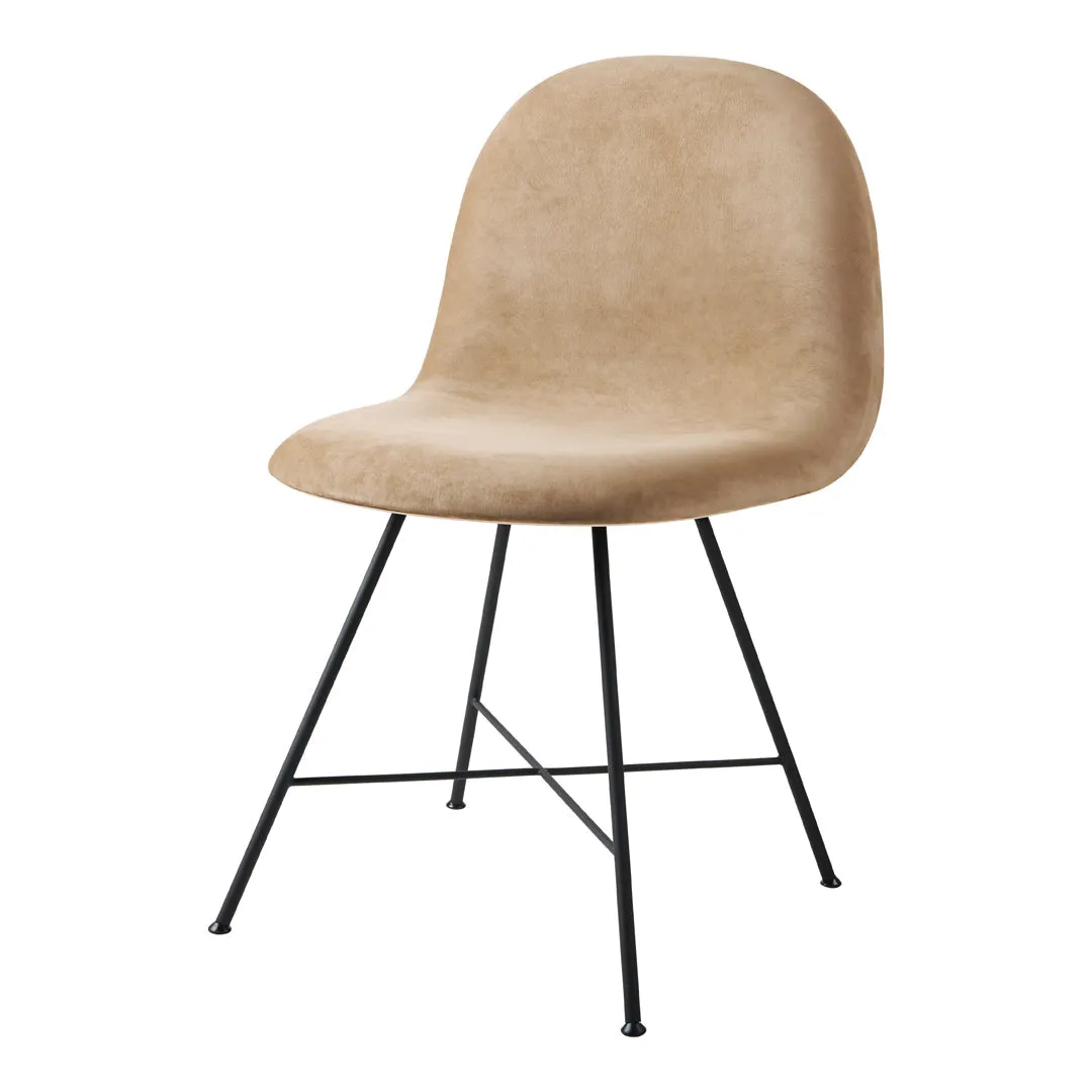 Gubi 3D Dining Chair - Center Base - Front Upholstered - Wood Shell