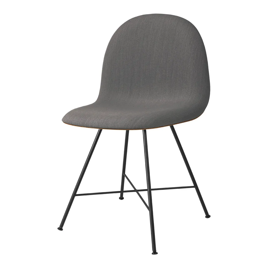 Gubi 3D Dining Chair - Center Base - Front Upholstered - Wood Shell