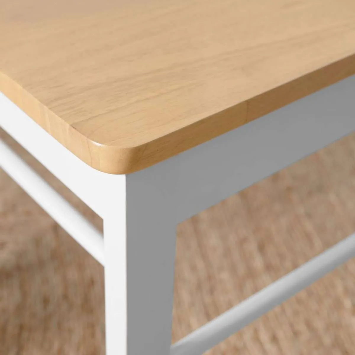 Hamptons Dining Chair - White/Natural Mocka