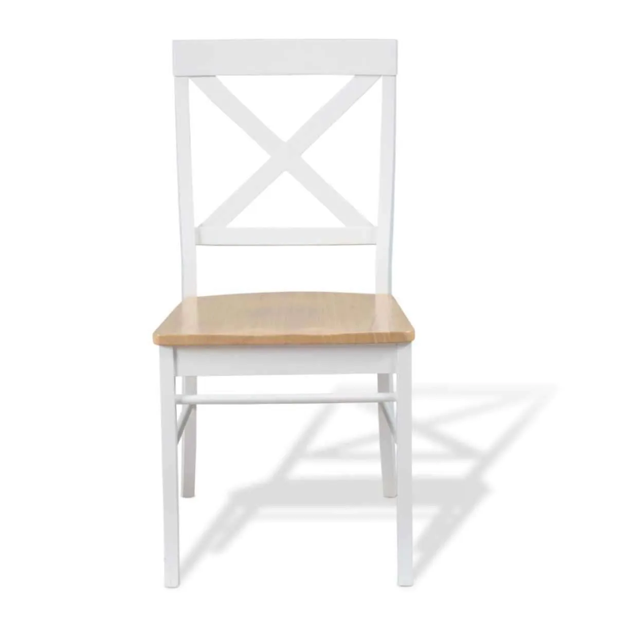 Hamptons Dining Chair - White/Natural Mocka