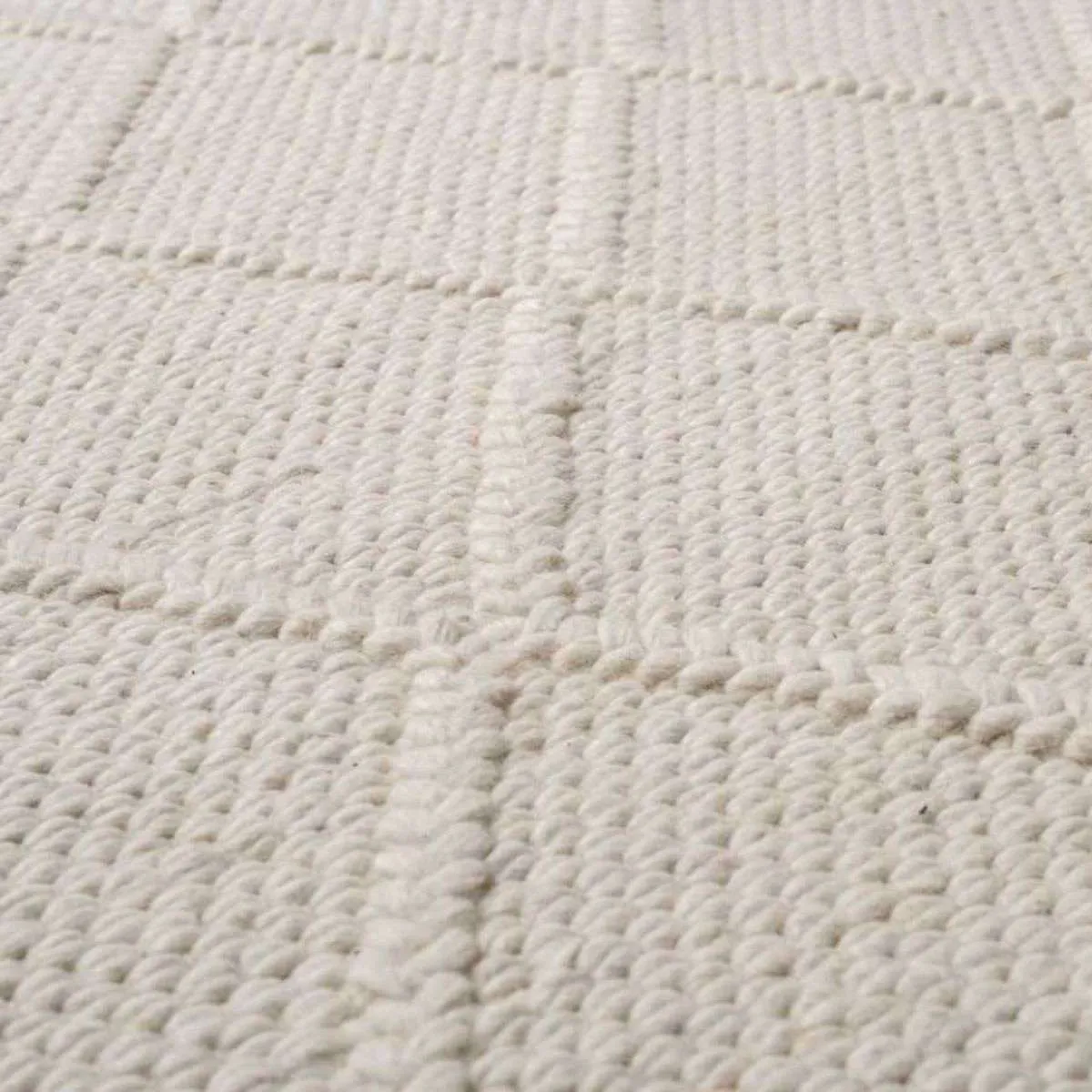 Hannah Diamond Wool Blend Floor Rug - Rectangle Large Mocka