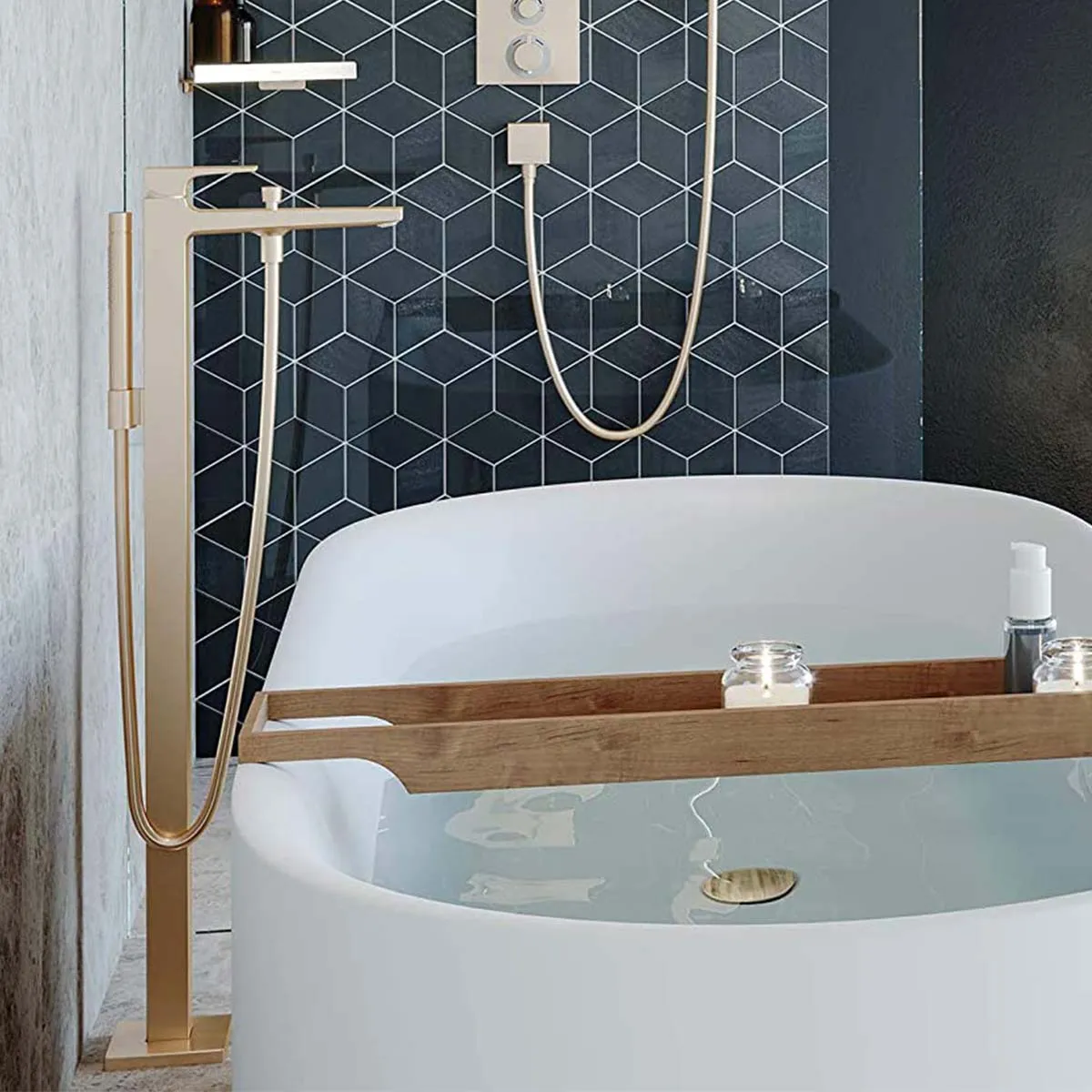 Hansgrohe Metropol Floorstanding Bath Shower Mixer With Handset