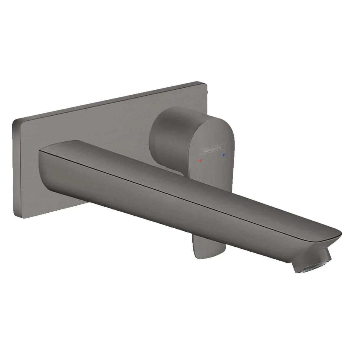 Hansgrohe Talis E Wall Mounted Single Lever Basin Mixer Tap With Waste - Brushed Black Chrome