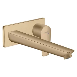 Hansgrohe Talis E Wall Mounted Single Lever Basin Mixer Tap With Waste - Brushed Bronze