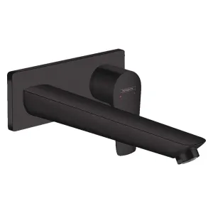 Hansgrohe Talis E Wall Mounted Single Lever Basin Mixer Tap With Waste - Matt Black