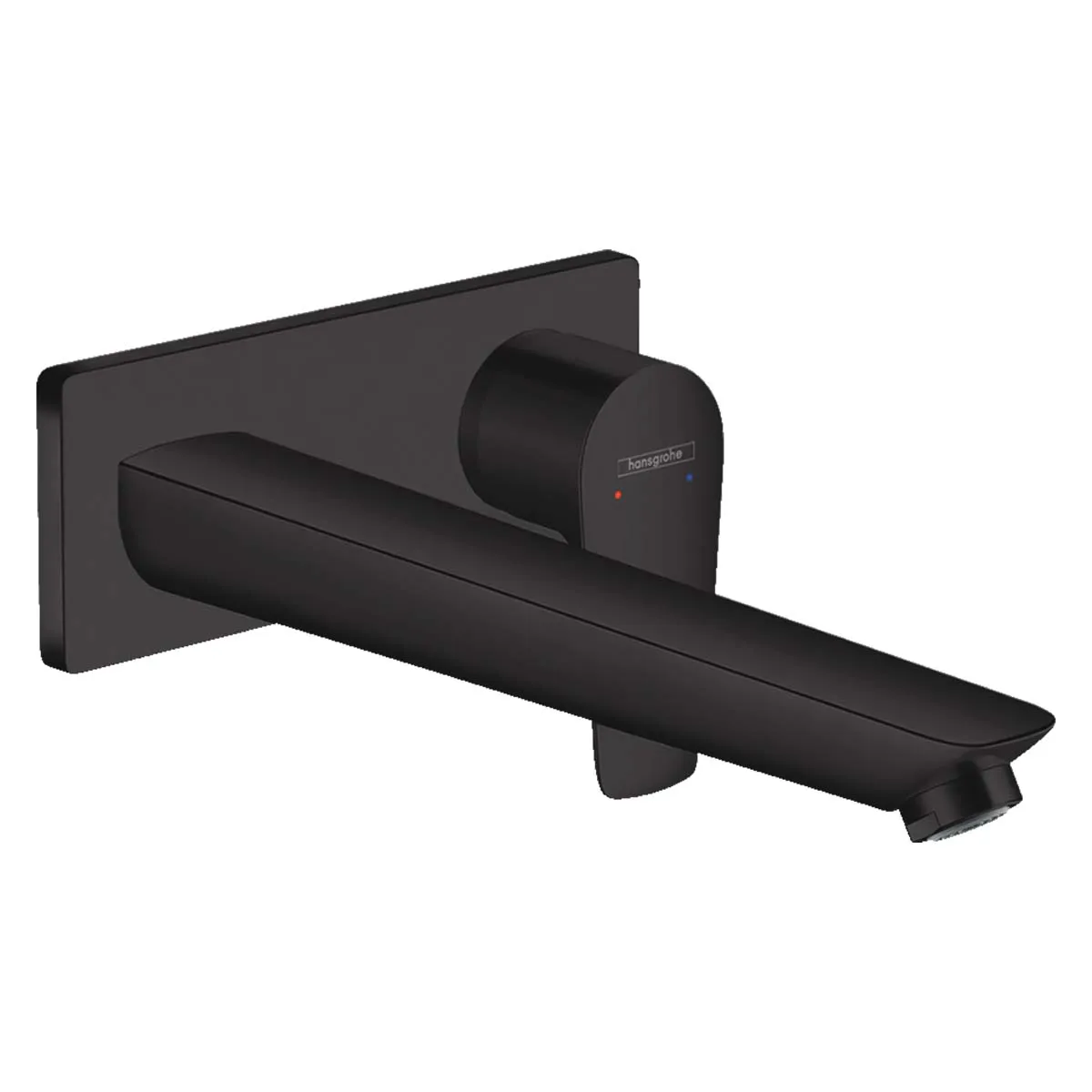 Hansgrohe Talis E Wall Mounted Single Lever Basin Mixer Tap With Waste - Matt Black