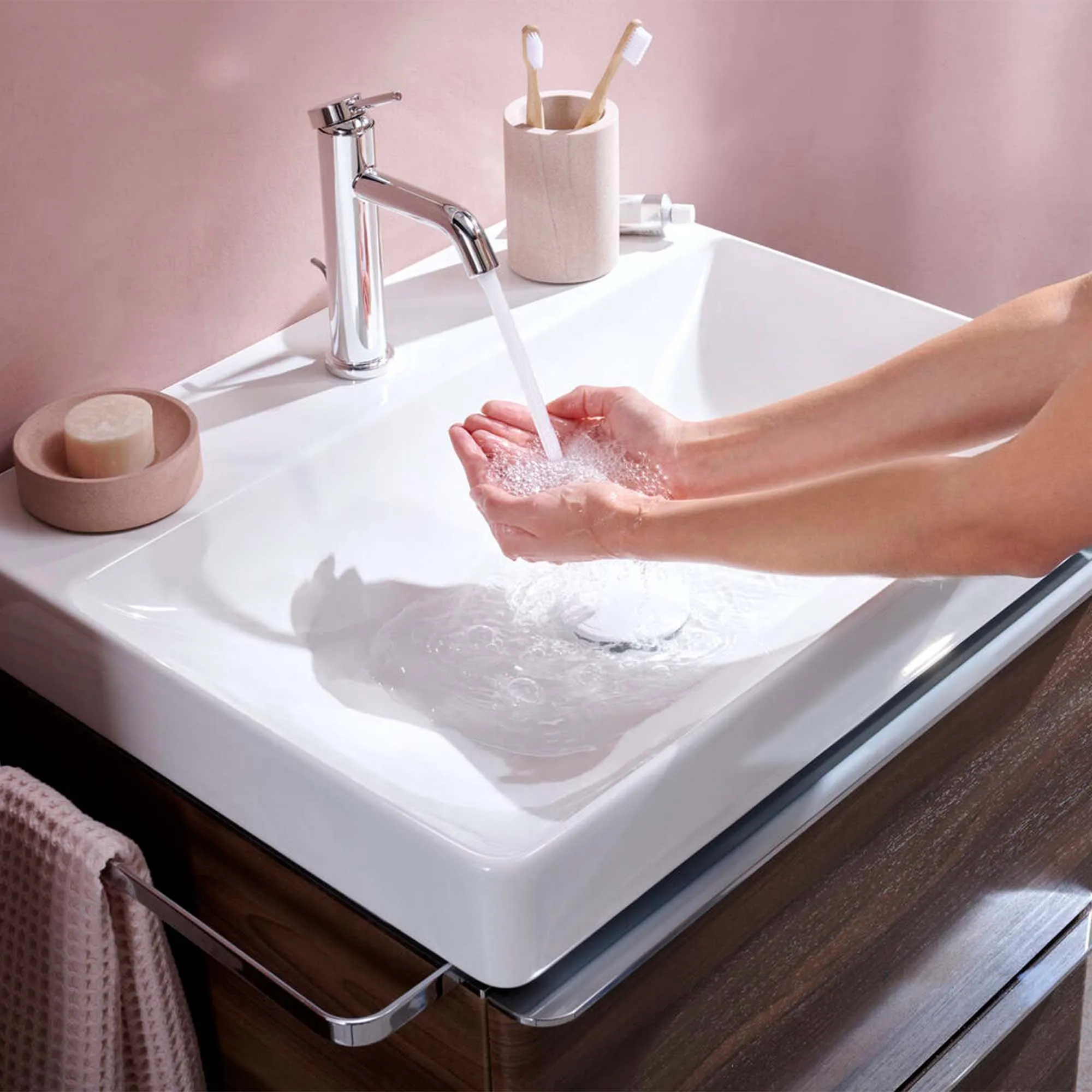 Hansgrohe Tecturis S 110 Basin Mixer Tap With Pop-Up Waste - Chrome
