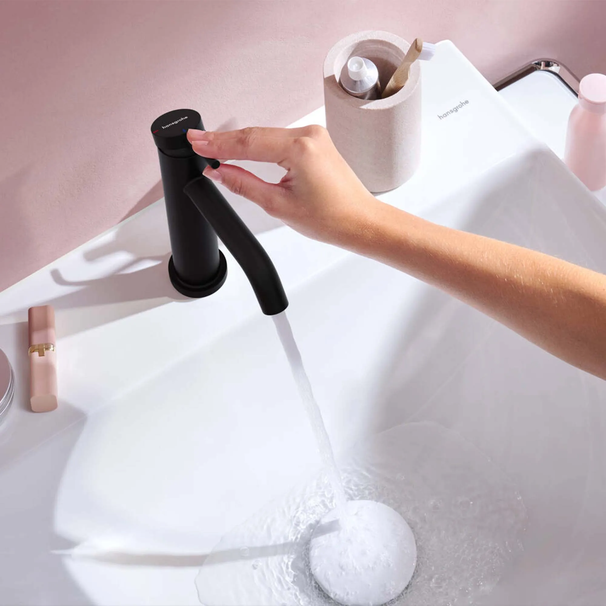 Hansgrohe Tecturis S 110 Basin Mixer Tap With Pop-Up Waste - Matt Black