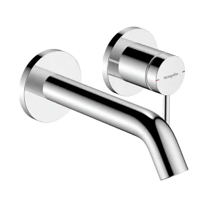 Hansgrohe Tecturis S 2 Hole Wall Mounted Basin Mixer Tap - Chrome