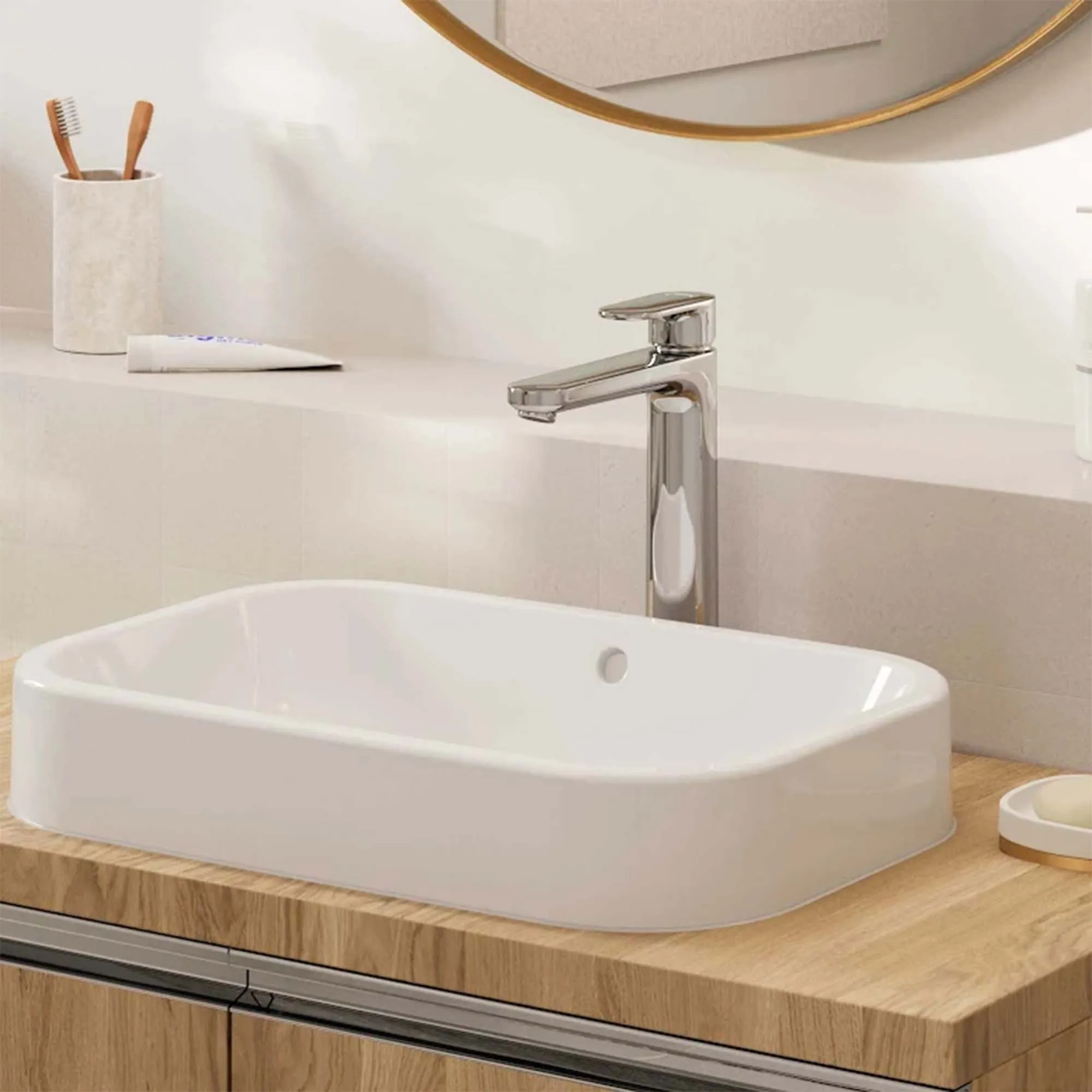 Hansgrohe Vernis Blend 190 Tall Basin Mixer Tap With Pop-Up Waste - Chrome
