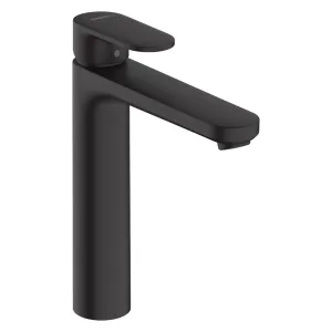 Hansgrohe Vernis Blend 190 Tall Basin Mixer Tap With Pop-Up Waste - Matt Black