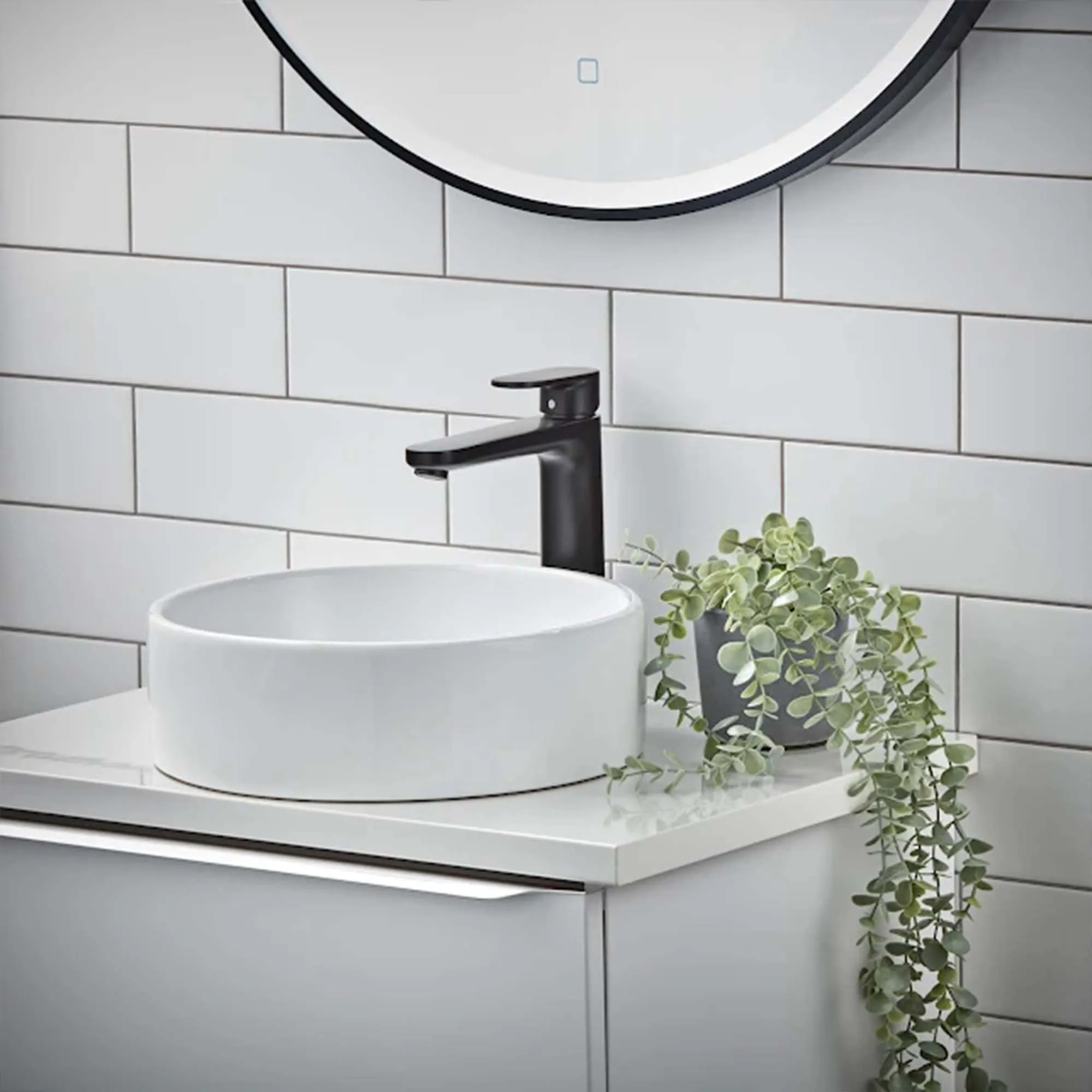 Hansgrohe Vernis Blend 190 Tall Basin Mixer Tap With Pop-Up Waste - Matt Black