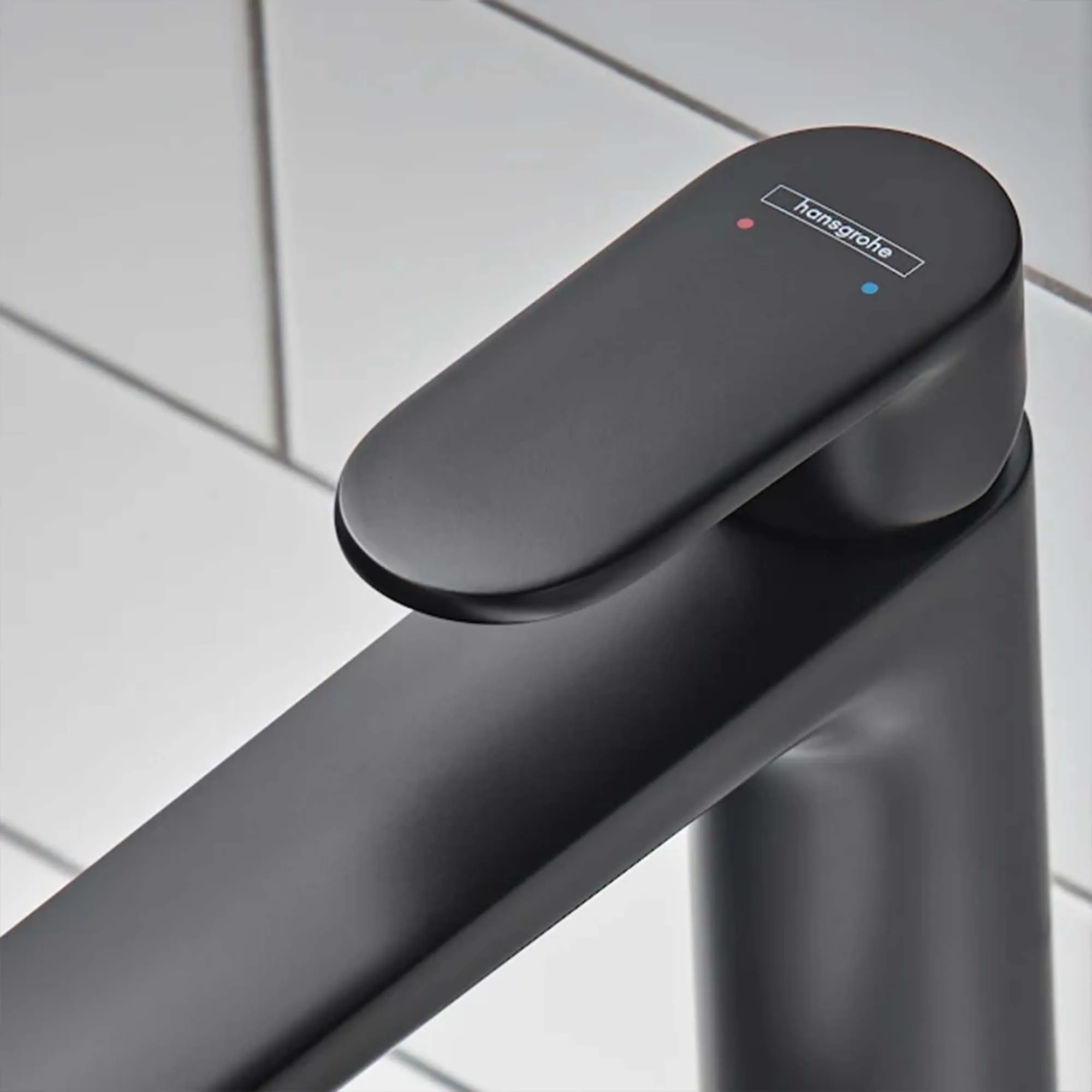 Hansgrohe Vernis Blend 190 Tall Basin Mixer Tap With Pop-Up Waste - Matt Black