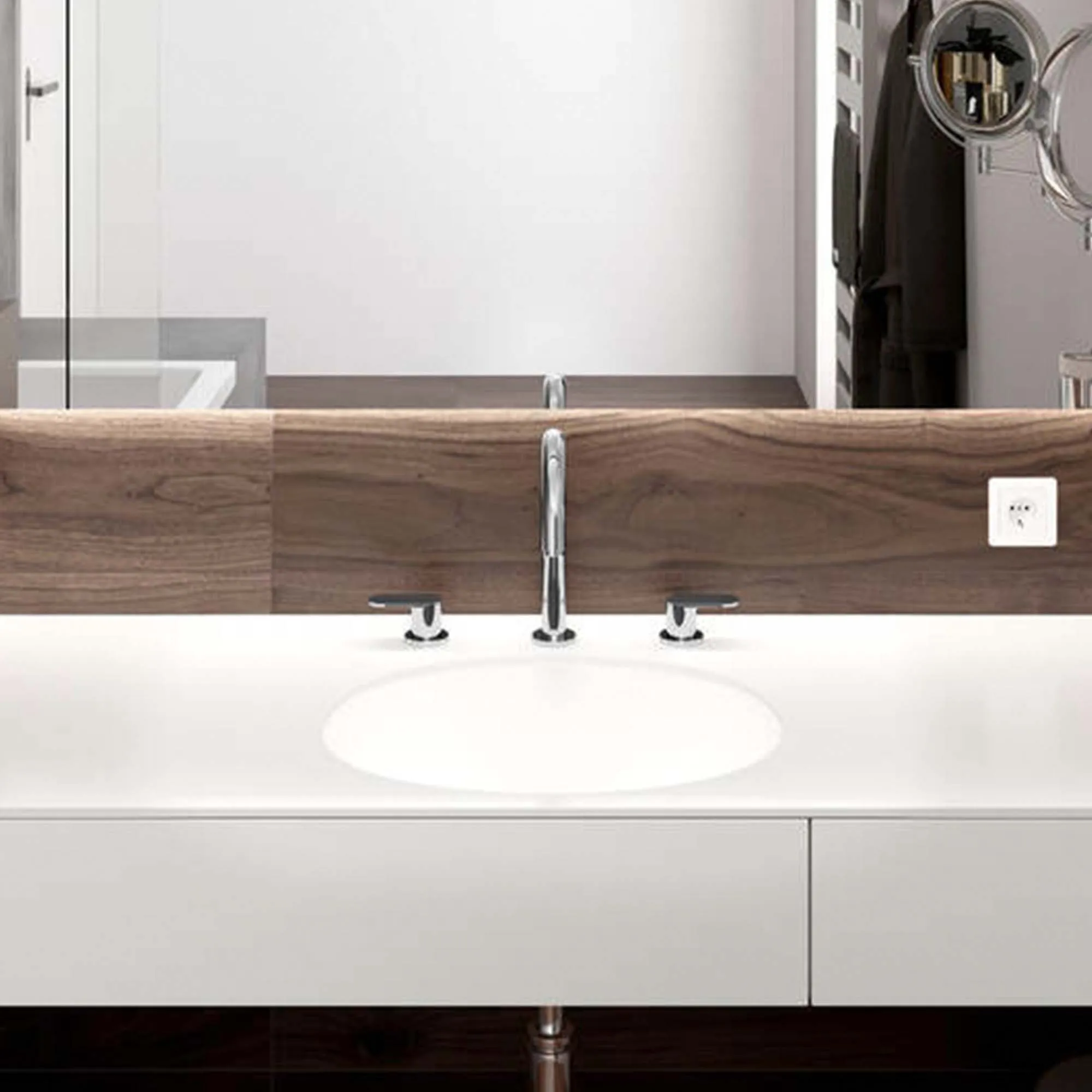 Hansgrohe Vernis Blend 3 Hole Deck Mounted Basin Mixer Tap With Pop-Up Waste - Chrome