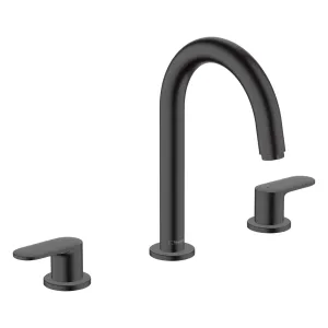 Hansgrohe Vernis Blend 3 Hole Deck Mounted Basin Mixer Tap With Pop-Up Waste - Matt Black