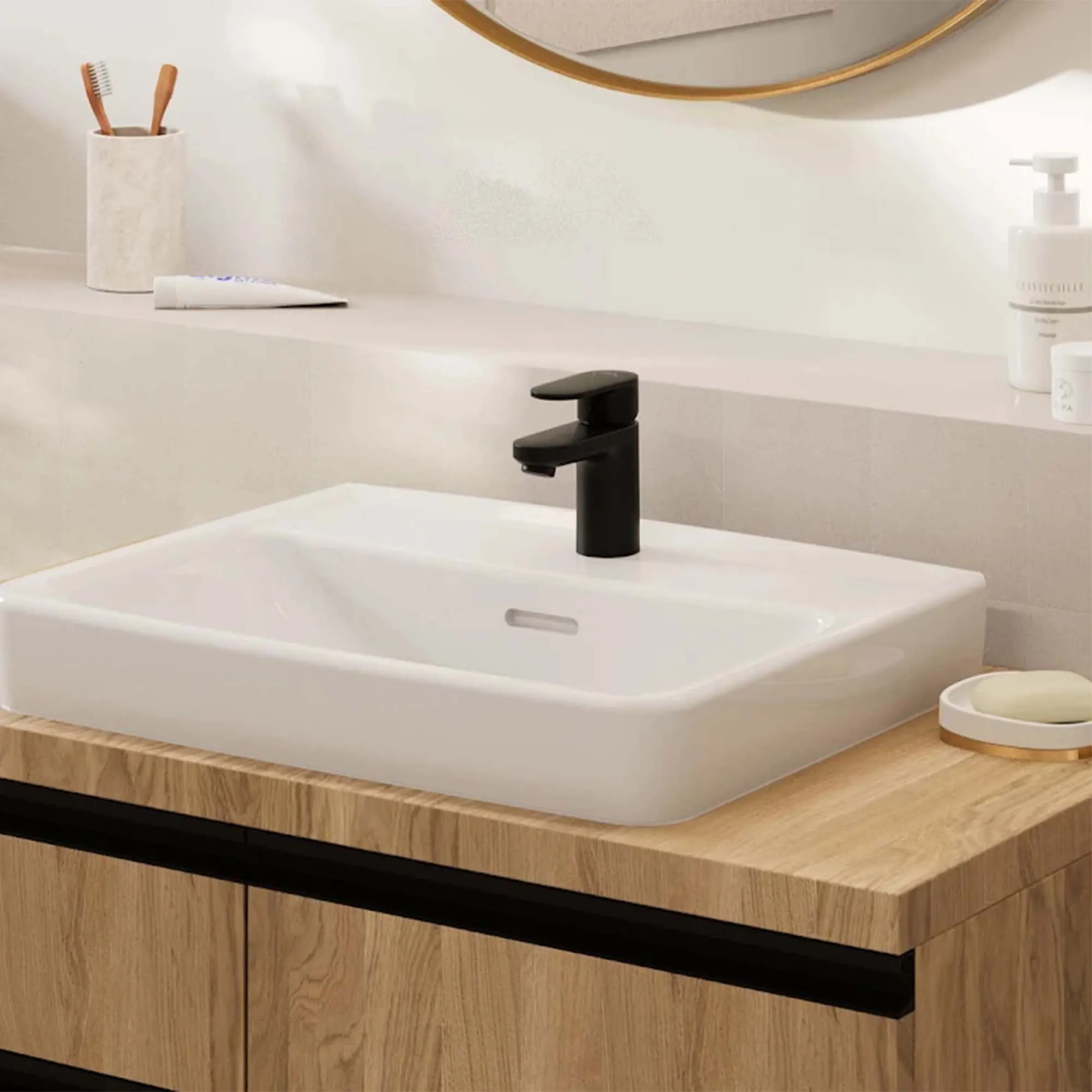 Hansgrohe Vernis Blend 70 Basin Mixer Tap With Pop-Up Waste - Matt Black