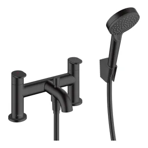 Hansgrohe Vernis Blend Deck Mounted Bath Shower Mixer with Handset - Matt Black